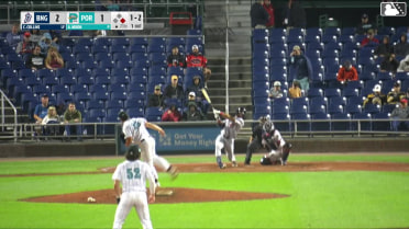Corey Collins homers (10) on a fly ball to right center field. John Bay scores.