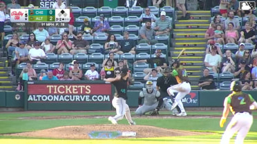 Will Taylor doubles (9) on a line drive to left fielder Frederick Bencosme. Duce Gourson scores.