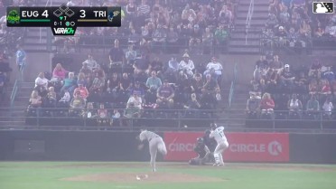 Juan Flores homers (10) on a fly ball to center field.