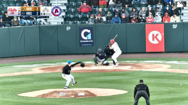 Seaver King out on a sacrifice fly to right fielder Alfonsin Rosario. Jack Rogers scores.