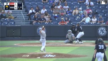 Enmanuel Tejeda out on a sacrifice fly to center fielder Eric Hartman. Core Jackson scores. Kyle West to 3rd. Wilson Rodriguez to 2nd.