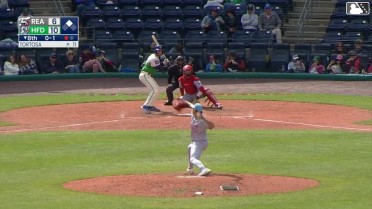 Aidan Longwell homers (4) on a fly ball to center field. Andy Perez scores.