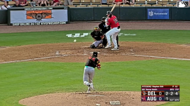 Tanner Smith strikes out swinging and Luis Guanipa caught stealing home, catcher Andrés Nolaya to second baseman Edwin Amparo to catcher Andrés Nolaya. Juan Mateo to 2nd.