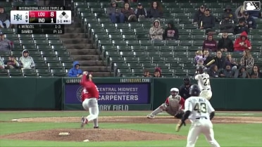 Davis Wendzel singles on a line drive to center fielder Blake Dunn. Rafael Flores Jr. scores.