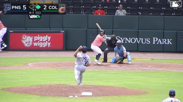 Luke Waddell out on a sacrifice fly to center fielder Emaarion Boyd. Kevin Kilpatrick Jr. scores.