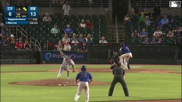 BJ Murray singles on a line drive to center fielder Kala'i Rosario. Brett Bateman scores. Jonathon Long to 2nd.