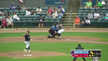 Blake Rambusch doubles (1) on a line drive to left fielder Hendry Mendez. Josh Hood scores. J.T. Arruda to 3rd.