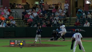 Stiven Martinez homers (7) on a fly ball to left field. Braylon Whitaker scores.