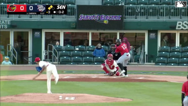 Christian Franklin singles on a ground ball to center fielder Pedro León. Riley Adams scores. Yohandy Morales scores.