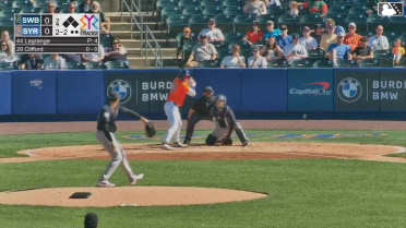 Ryan Clifford strikes out swinging.