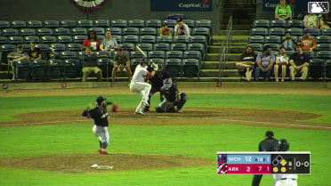 J.T. Arruda singles on a line drive to center fielder Maddux Houghton. Lazaro Montes scores. Connor Charping to 2nd.