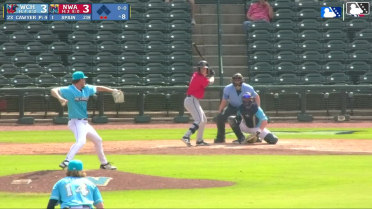 Garrett Spain homers (18) on a fly ball to right field.