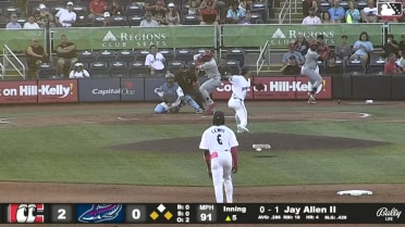 Jay Allen II singles on a fly ball to right fielder Dillon Lewis. Carlos Jorge scores. Leo Balcazar to 3rd.