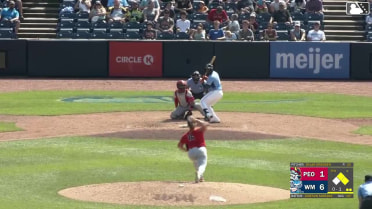 Cristian Santana homers (14) on a fly ball to left center field. Juan Hernandez scores. Edian Espinal scores.