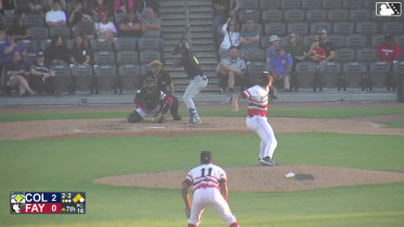 Roni Cabrera singles on a sharp line drive to center fielder Kevin Alvarez. Connor Rasmussen scores. JC Vanek to 3rd.