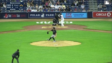 Jason Delay out on a sacrifice fly to center fielder Duke Ellis. Allan Castro scores.
