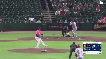 Ruben Ibarra singles on a ground ball to center fielder Theo Gillen. Carter Graham scores.