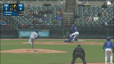 Ben Cowles doubles (2) on a line drive to right fielder Kameron Misner. Chas McCormick scores. James Triantos scores.