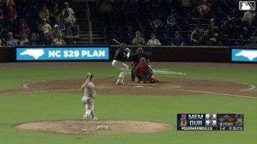 Jake Cave doubles (4) on a ground ball to left fielder Joshua Báez. Blake Sabol scores.