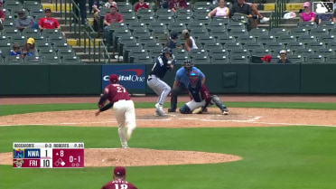 Carson Roccaforte homers (7) on a fly ball to center field. Justin Johnson scores.