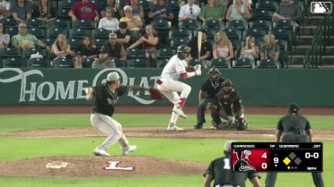 Eduardo Guerrero singles on a line drive to left fielder Myles Naylor. Nico Perez scores.