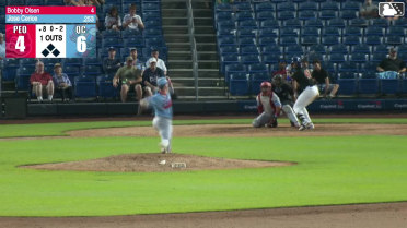 Jose Cerice homers (1) on a fly ball to left center field.