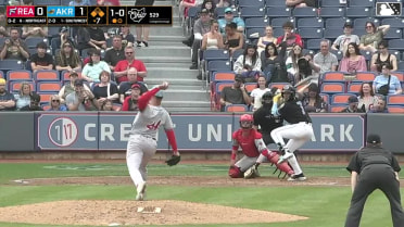 Angel Genao homers (1) on a line drive to left field. Juan Benjamin scores. Jose Devers scores.