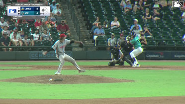 Max Holy singles on a line drive to left fielder Angel Ortiz. Yamal Encarnacion scores.