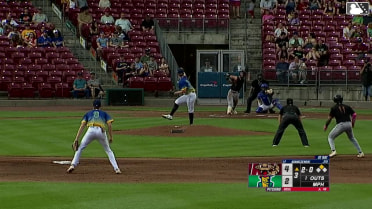 Josh Adamczewski homers (9) on a fly ball to center field. Andrew Fischer scores.
