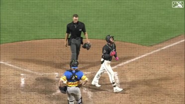 Trey Cabbage ties the game with a two-run home run