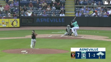 Freuddy Batista homers (2) on a fly ball to left center field.