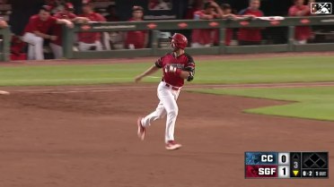 Thomas Saggese hammers a solo HR to left-center field