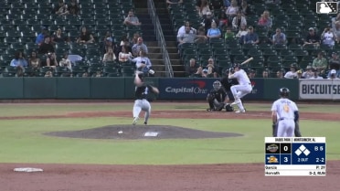 Mac Horvath singles on a line drive to left fielder Eric Brown Jr. Ryan Spikes scores. Austin Overn scores. Xavier Isaac to 2nd.