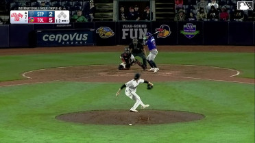 Alex Jackson homers (1) on a fly ball to left center field.