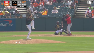 Elijah Green homers (1) on a fly ball to right center field.