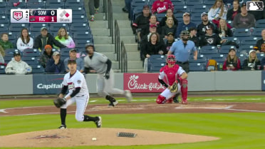 Coby Morales homers (3) on a fly ball to left center field. Marco Luciano scores.