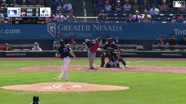Roc Riggio singles on a line drive to right fielder Gavin Conticello. Tyler Freeman scores.
