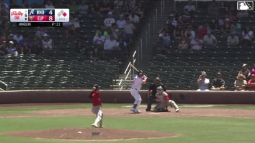 Nate Mondou homers (2) on a fly ball to right field. Marcos Castañon scores.