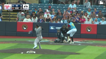Mason Guerra out on a sacrifice fly to right fielder Luis Durango. Dixon Williams scores.