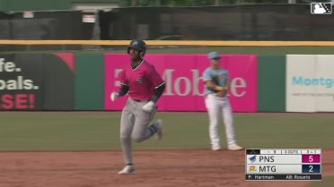 Dalvy Rosario's first Double-A home run
