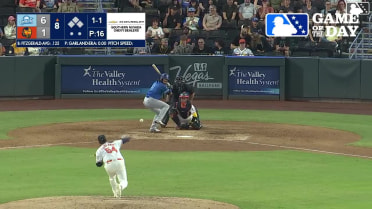 Ryan Fitzgerald homers (1) on a fly ball to right field.