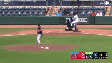 Aaron Schunk homers (5) on a fly ball to center field. Jair Camargo scores.