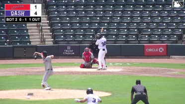 Jeral Perez grounds into a double play, third baseman Antonio Anderson to first baseman Ronny Hernandez. Ely Brown out at 3rd. Jeral Perez out at 1st.