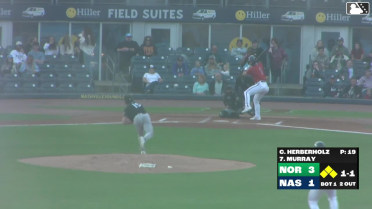 Ethan Murray singles on a ground ball to first baseman Creed Willems, deflected by pitcher Christian Herberholz. Brock Wilken scores. Eddys Leonard to 3rd. Ramón Rodríguez to 2nd.