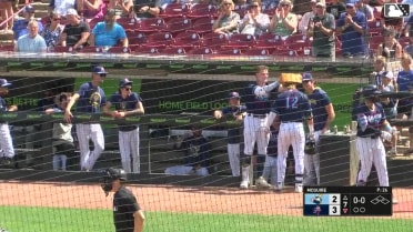 Sawyer Strosnider's first pro homer