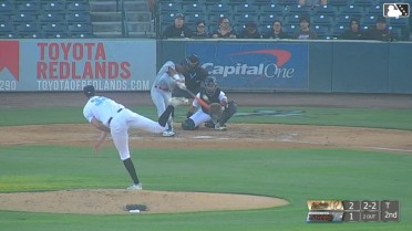 Kayson Cunningham collects his first professional hit