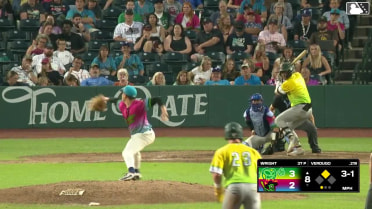 Rosman Verdugo hits a ground-rule double (8) on a line drive to left-center field. Luke Cantwell scores.