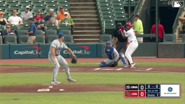 Ke'Bryan Hayes homers (1) on a line drive to left field.