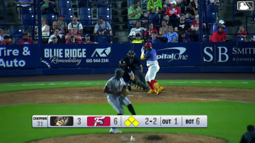 Aroon Escobar singles on a ground ball to center fielder Lonnie White Jr. Pedro León scores. Raylin Heredia scores. Alex Binelas to 2nd.