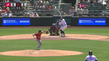 Victor Bericoto singles on a line drive to left fielder Tommy Troy. Turner Hill scores. Harrison Bader to 3rd. Daniel Susac to 2nd.